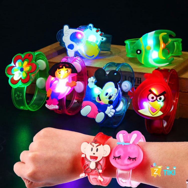 Gelang Kristal Transparan Dengan Lampu  Led Motif Kartun  