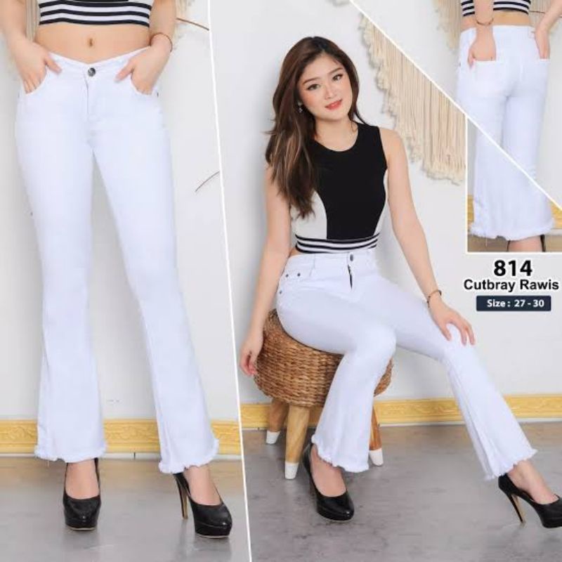 HW Cutbray Jeans - Celana Cutbray strecht Wanita - Celana Cutbray Panjang - Cutbray jeans rawis kekinian- Highwaist Cutbray Jumbo