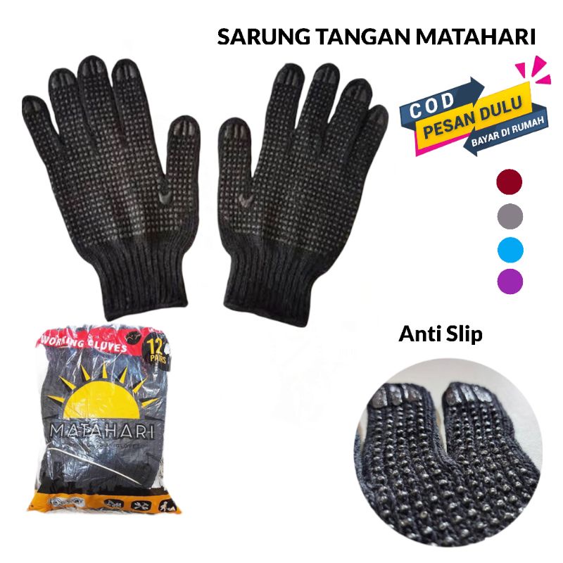 Sarung Tangan Kerja Matahari Antislip Proyek Gloves Safety Murah