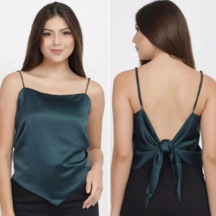 ILONA KOREAN TOP SATIN/TANK TOP/ATASAN CANTIK/ATASAN CASUAL/ATASAN PARTY (XS-XL) 006