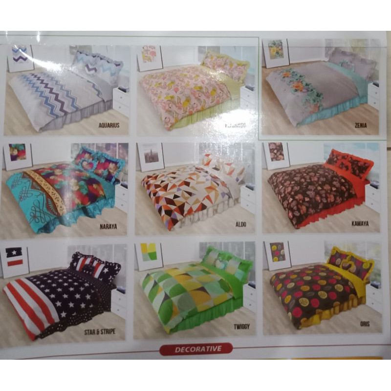 Sprei California King 180x200 cm 3D 3in1 Disperse Kualitas Premium