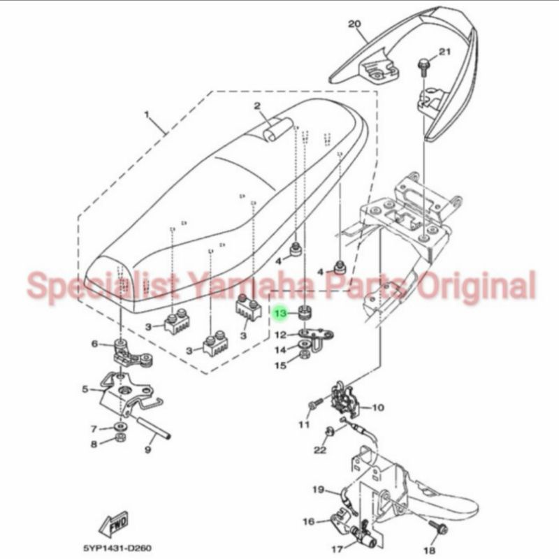 Grommet / Karet Dudukan Kait Jok Old Jupiter MX Lama