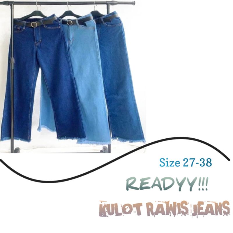 CELANA KULOT JEANS RAWIS WANITA/CELANA KULOT JEANS WANITA KEKINIAN MODEL RAWIS BAWAH