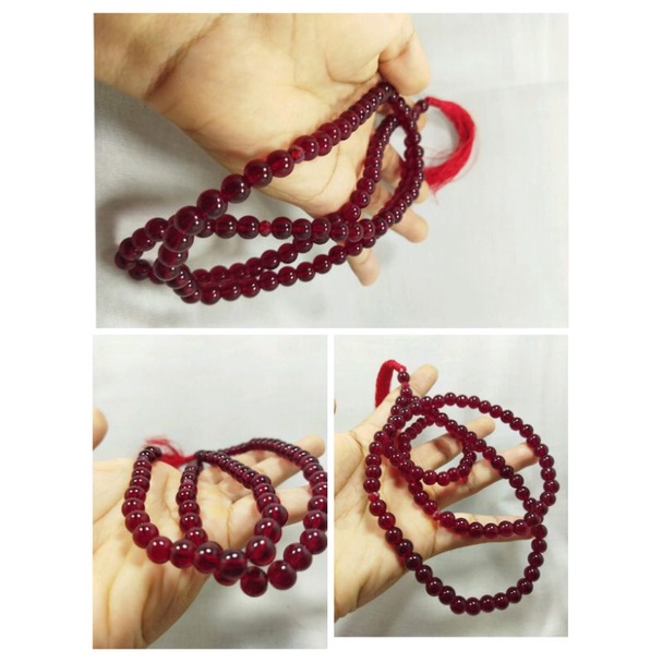 TASBIH BATU MERAH SIAM ASLI TOP QUALITY....