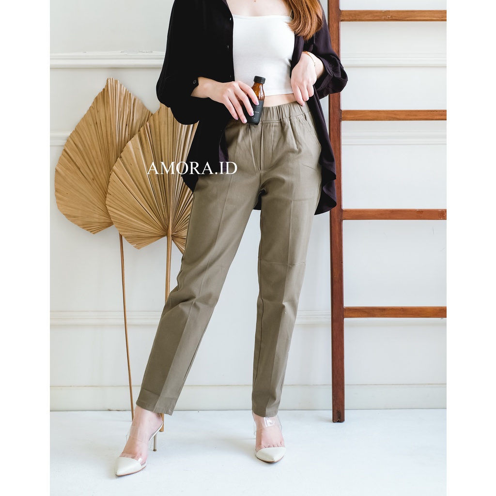 8L,6L,5L,4L,3L,2L,XLALLSIZE CELANA KERJA KANTOR MODEL LEGGING KARET FULL / CELANA WANITA BIGSIZE / JUMBO