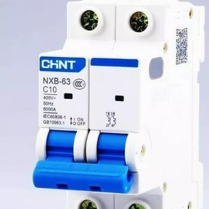 Mcb chint NXB-63 2 pole kabel 6ka amper 1a 2a 4a 6a 10a 16a 20a 25a