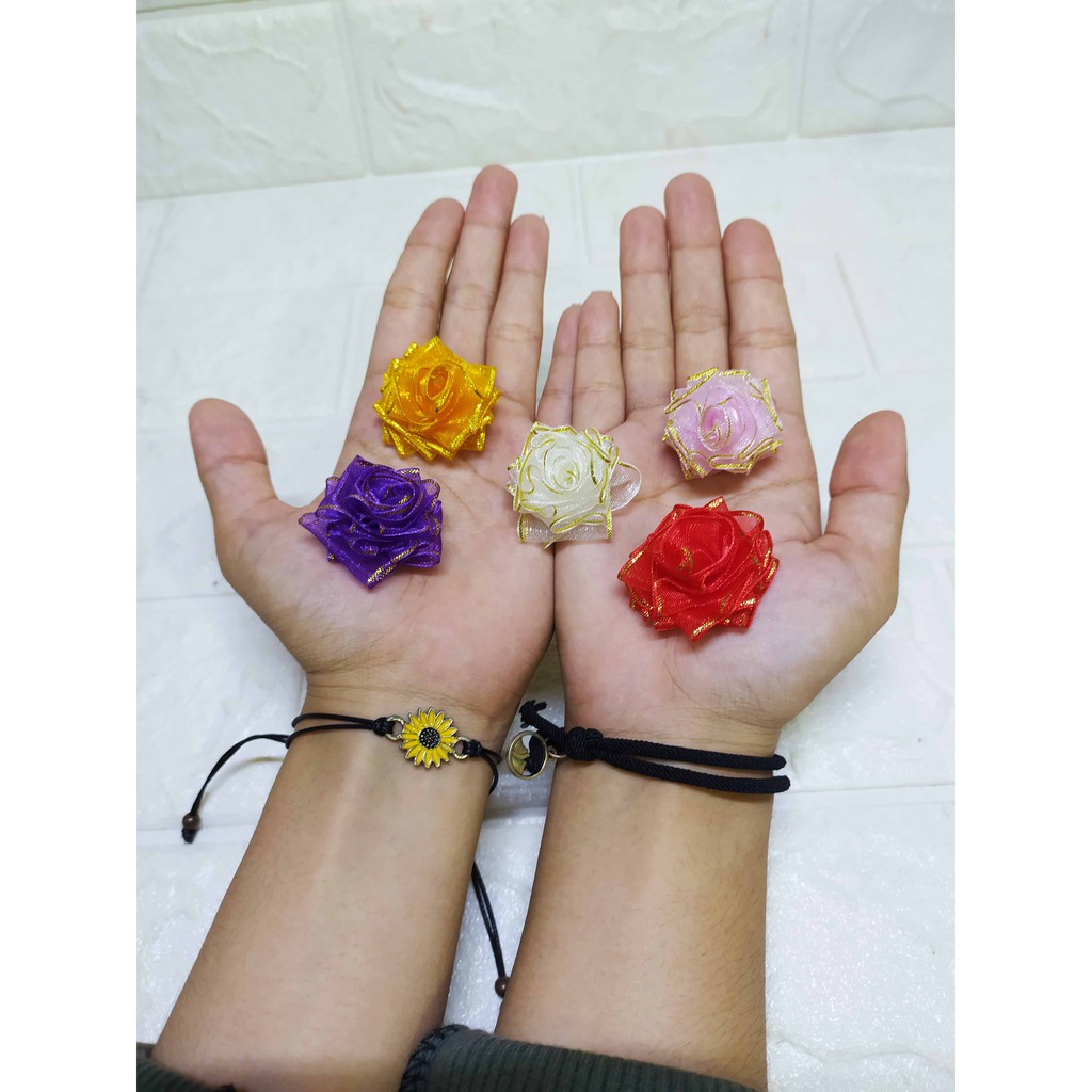 (1 Pcs ) Bunga Angel Rose Mawar Organdi Serbaguna + Doube gel