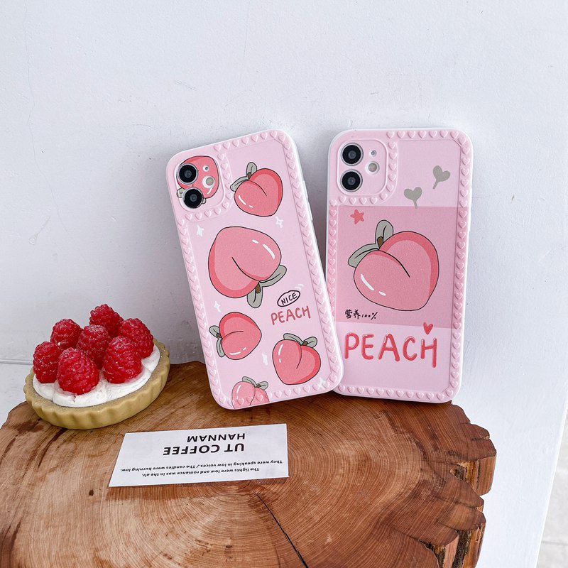 Love Frame Pink Peach Soft Case HP OPPO A53 A33 A31 A5 A9 2020 A16 A55 A54 A15 A15S A74 A93 A35 A3S A52 A92 A57 A39 F1S F9 Pro A7 A5S A12 A11K F11 K3 K5 Reno 5 4 F 6 Realme C1 X XT VIVO Y11 Y12 Y12i Y15 Y17 Y12S Y20 Y20S Y20i Y50 Y30 Y30i Y83 Y81 Y91C Y93