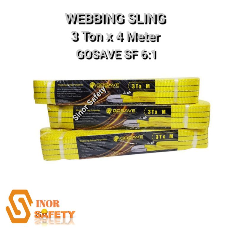 WEBBING SLING 3 Ton x 4 Meter Pengikat Pengangkat Safety