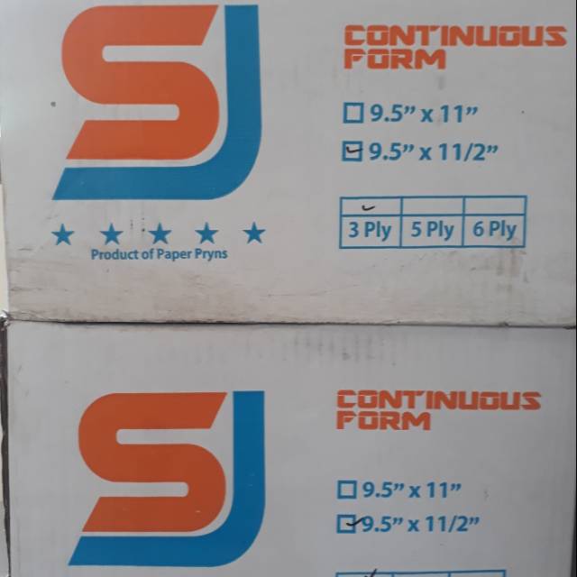 

Continous Form 3Ply Uk. 9,5"x11/2