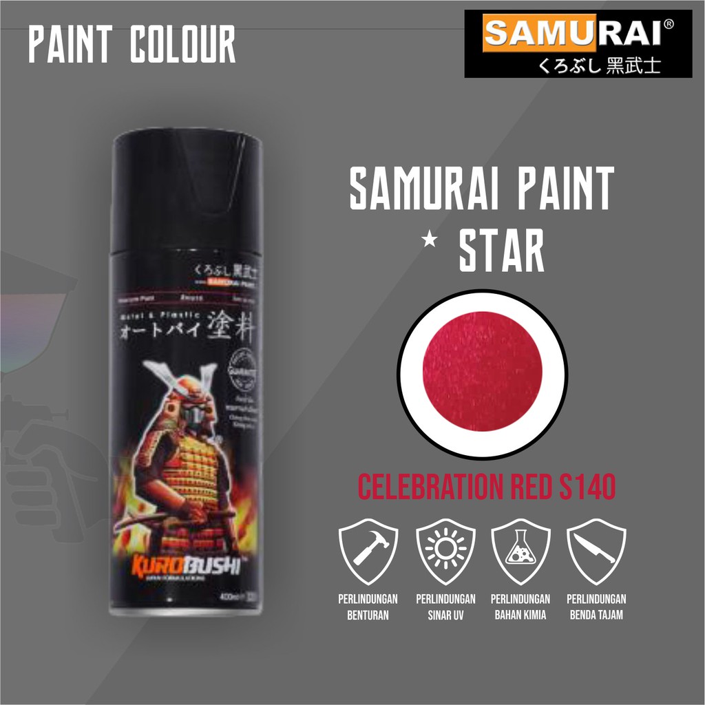 Samurai Paint S140* Celebration Red Cat Semprot/Pylox/Motor/Gundam