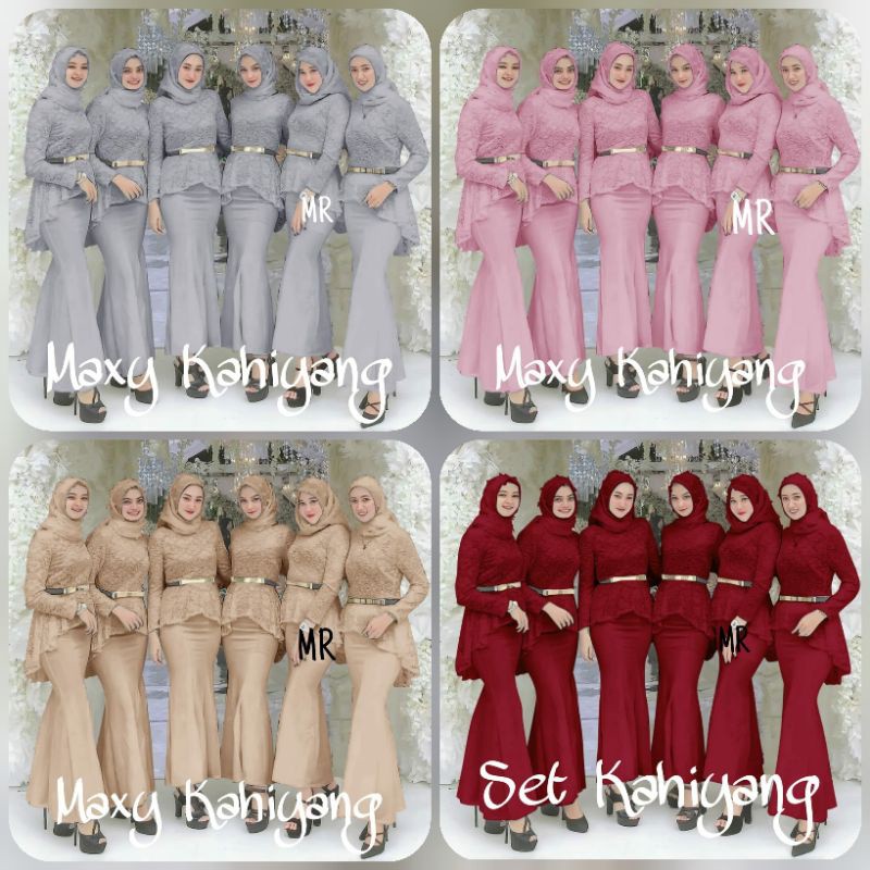 Gamis Pesta Kondangan Pernikahan Elegan Model Bridesmaid Gaun Party Mewah Trend Hits Kekinian Alsize