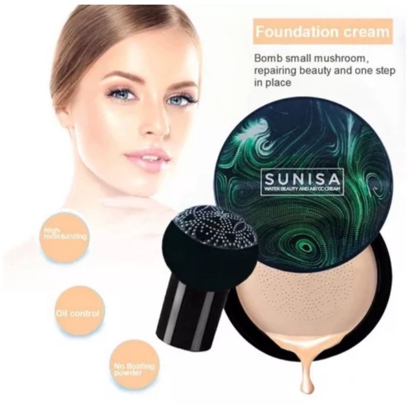 ORIGINAL Sunisa Bedak Glowing Anti Air Tahan Lama - Sunisa Foundation Ori Waterproof dan Tahan Lama 