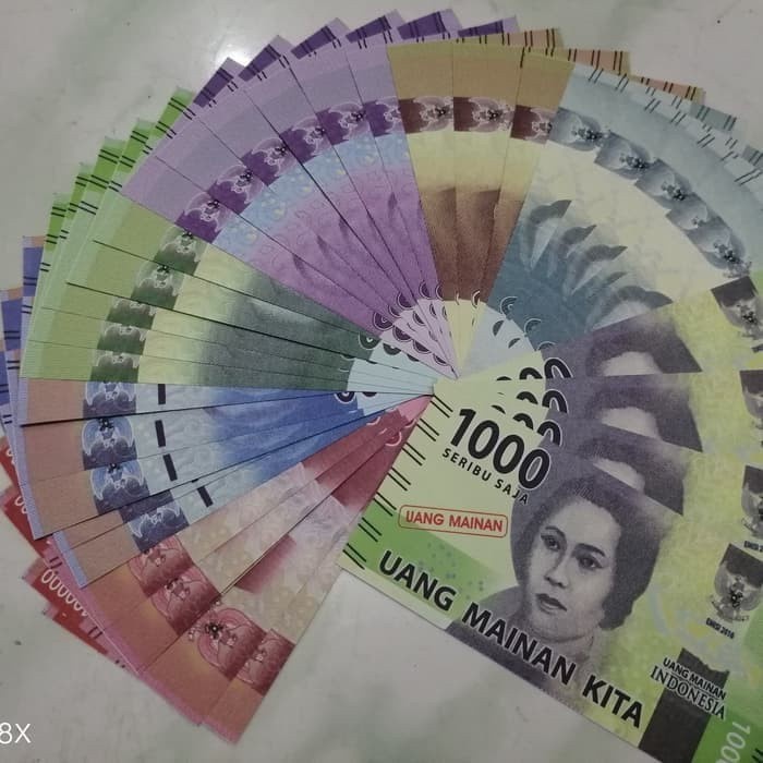 Uang Kertas Mainan Isi 35pcs - Mainan Anak Uang Palsu Bukan Asli