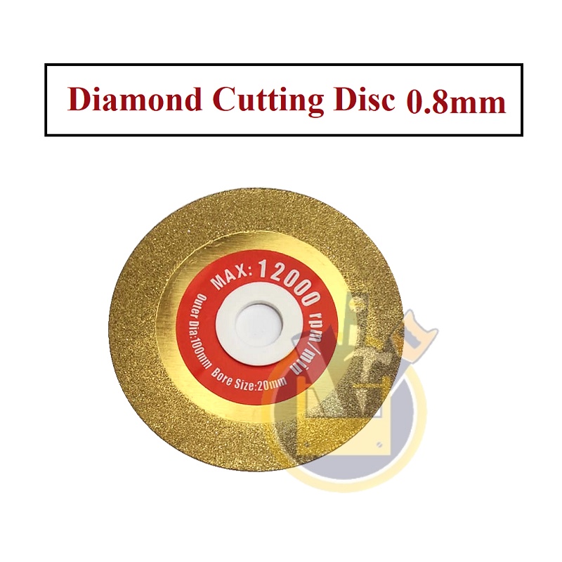 WIYDEN Cutting Disc Diamond Wheel 4 inch 4&quot; Diamond Disc Cutting 0.8 mm / Mata Gerinda Mata Potong Kaca Batu Akik Keramik Marmer 0.8mm Cutting Wheel Diamond Bore Size 20 mm