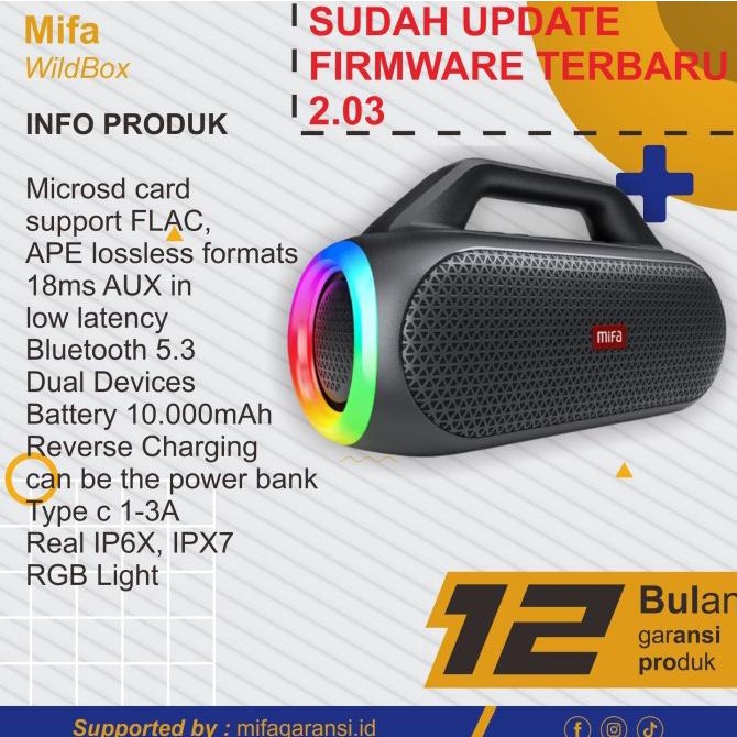 Speaker Bluetooth Mifa WildBox 60W Bluetooth 5.0 Speaker viral