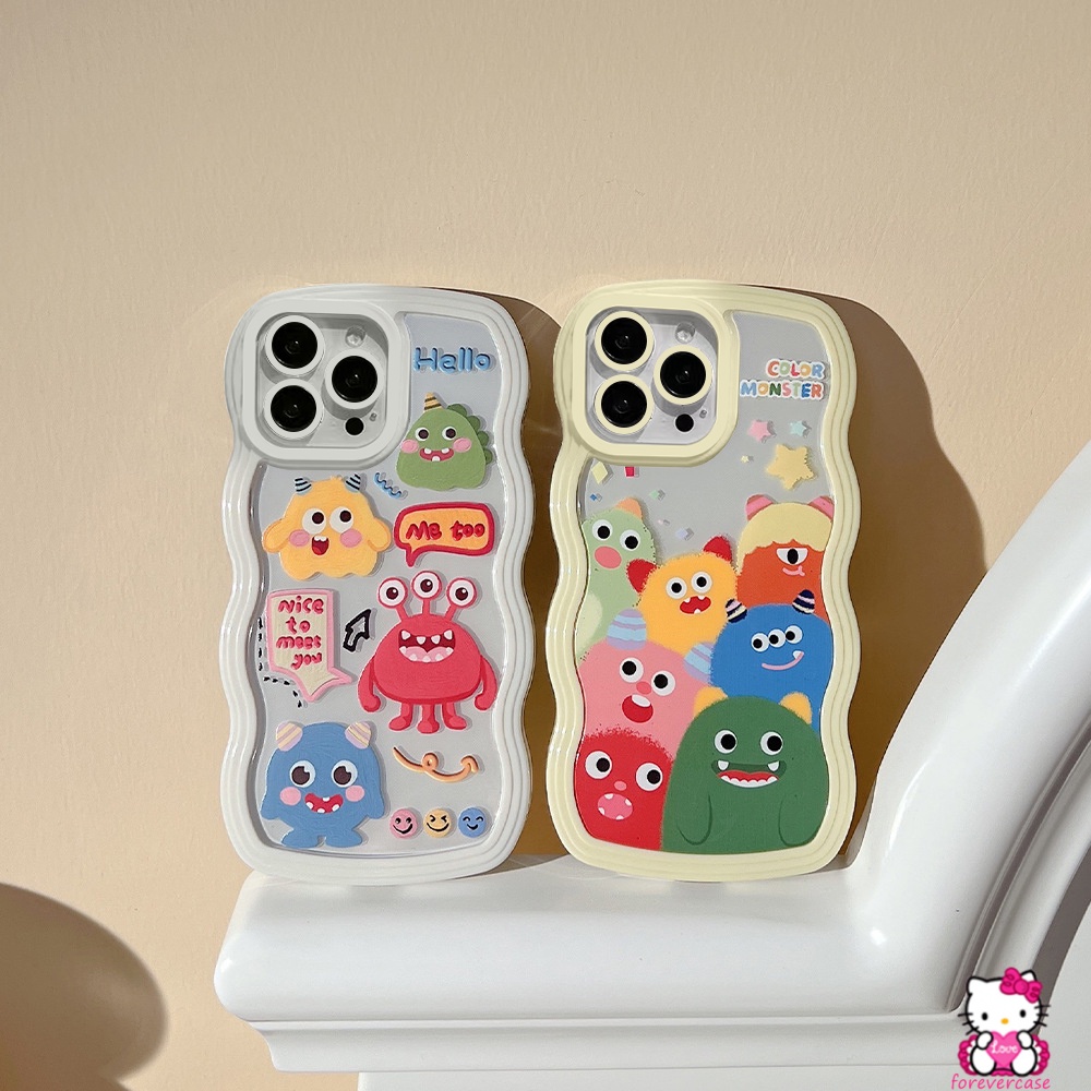 Soft Case Motif Kartun Monster Untuk Oppo A15 A57 2022 A3s A7 A54 A16 A5s A16s A12 A53 A33 2020 A12E A11K A35 A32