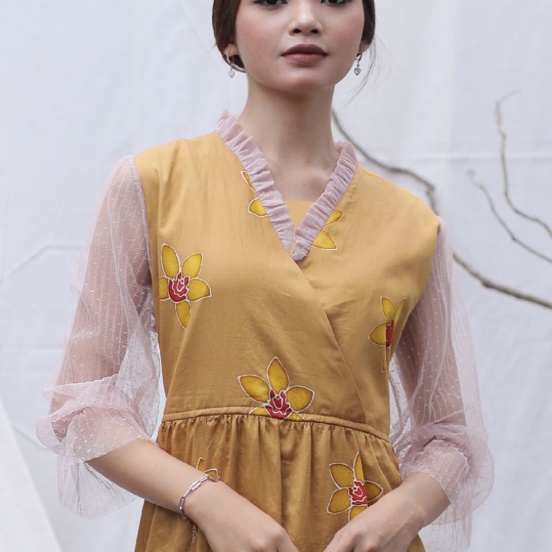 Couple Dress dan Kemeja Batik Tulis - Katun Sutra - Batik Papua