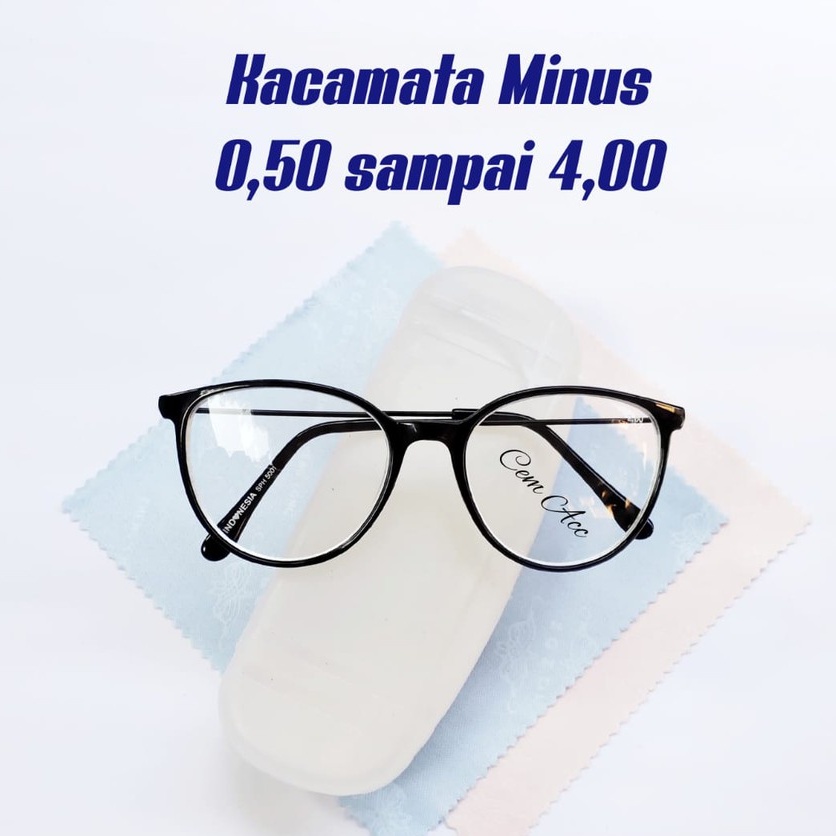 Kacamata Oval Minus Terbaru, -0.50 -4.00, Free Box dan Lap