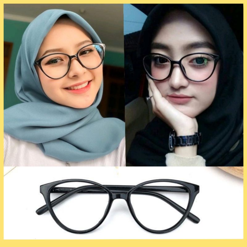 kacamata cat Eye bisa request minus clynder normal lensa photocromic  atau blueray