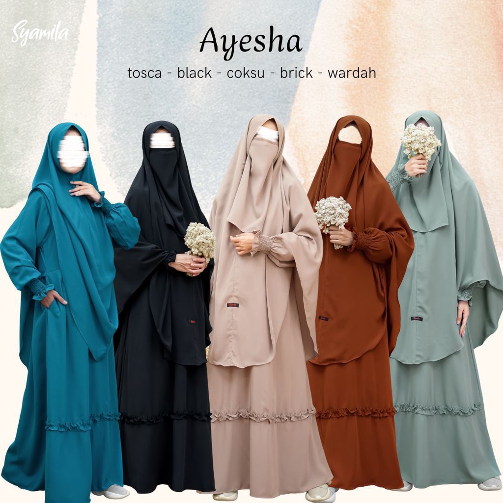 Ayesha Set Gamis Syari By Syamila Wolfis