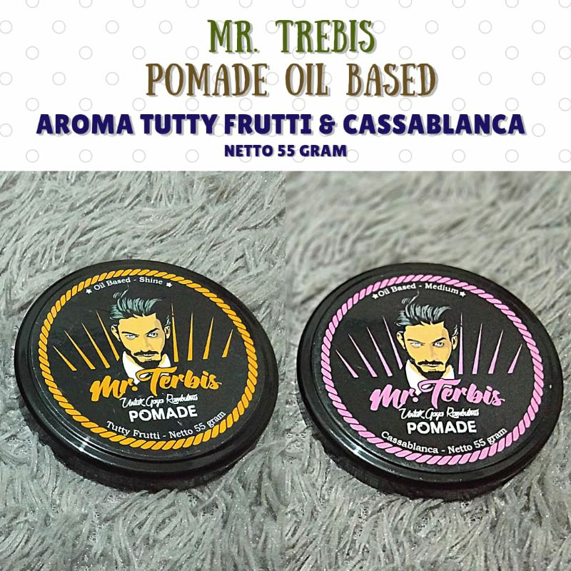 Grosir COD Pomade Oil Based Mr Trebis Minimal Order 20 Pcs Free Sisir 5 Pcs