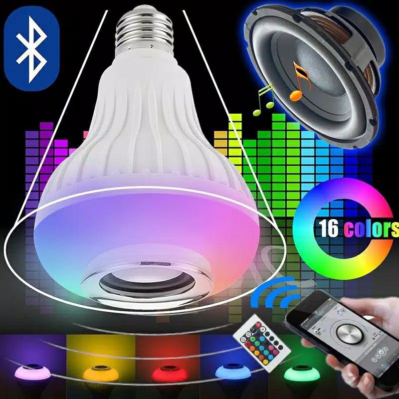 Lampu Led Speaker Musik Bluetooth