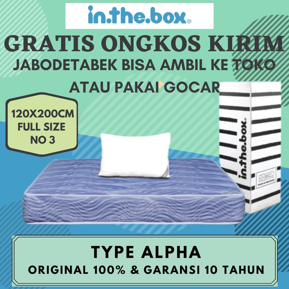 ( INTHEBOX TERBARU ) KASUR SPRING BED INTHEBOX TYPE ALPHA  BONNELL SPRING - FREE BANTAL | UKURAN 90X