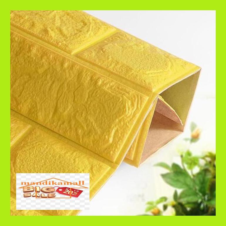 Maraygs Wallpaper Foam 3D Brick Foam Panel Bata Stiker Dinding Tempel - Baby Pink 75Jhyar4