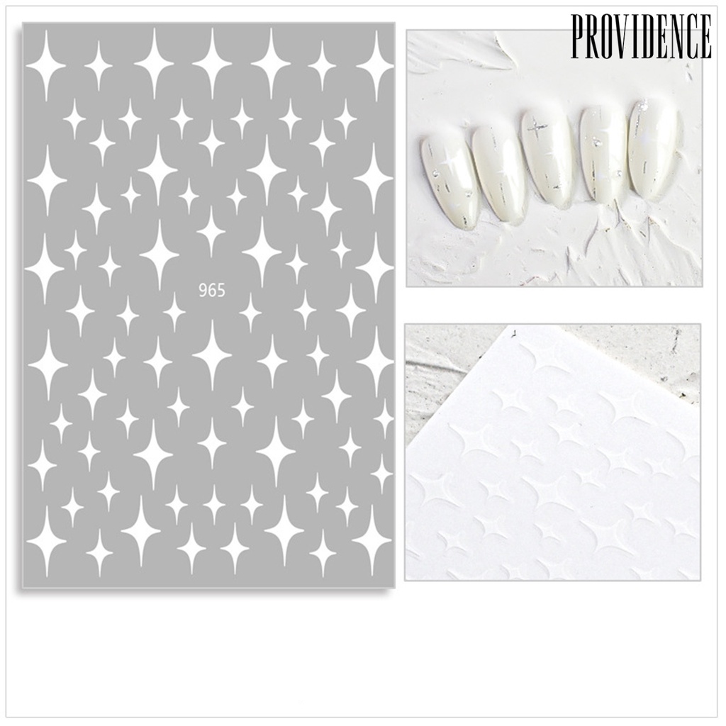 Providence 7Pcs/Set Nail Meteor Decals Back Glue Easy to Stick Glitter Starlight Meteor 3D Manicure Stickers for Female