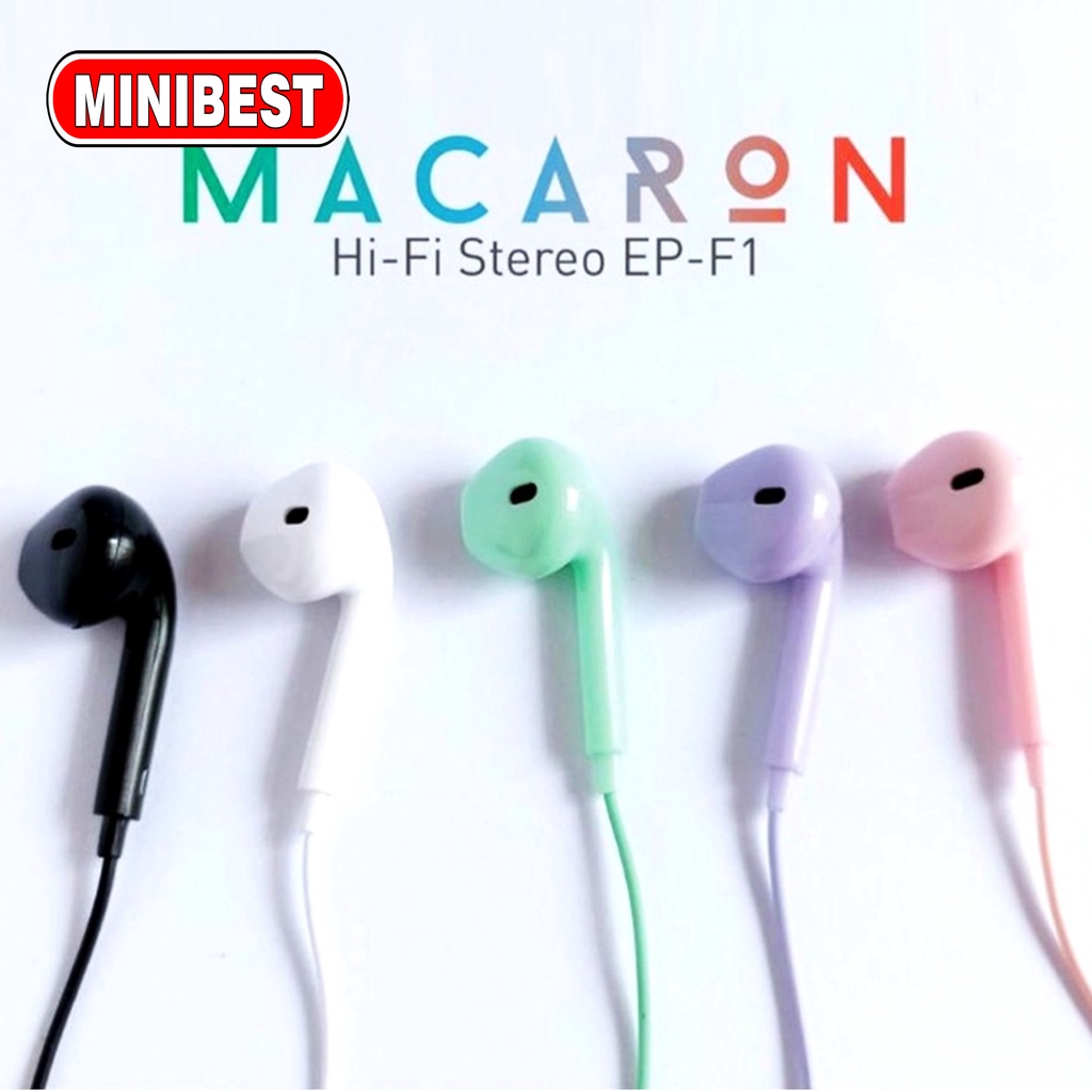 MB Handsfree Earphone Macaron Hi Fi Stereo Suround Sound Premium Quality U-19 GLOSSY