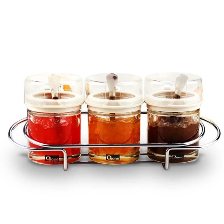 Oxone Ox-327 Jam Jar Set 3 Pcs - Stainless