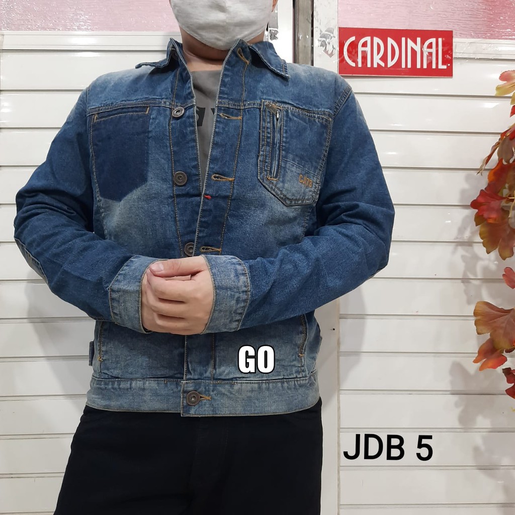 gos  JDB CARDINAL JAKET JEANS Cowok Jaket Cowok Denim Jaket Kancing Pria Outdoor Belum Ada Penilaian