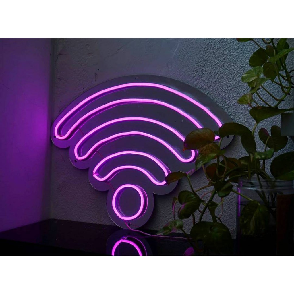 NEON LED BENTUK WIFI