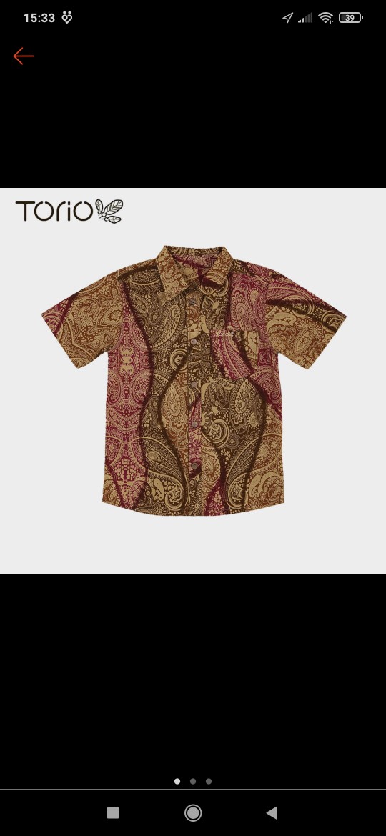 ( 6 - 12 Tahun ) Torio Smart Casual Gold Batik Shirt - Kemeja Batik Anak Laki-laki