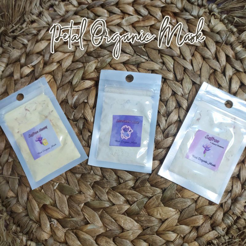 ORGANIC MASK PETAL 5GRAM /Masker organic petal /ORGANIC MASK SAFFRON LAVENDER ROSE