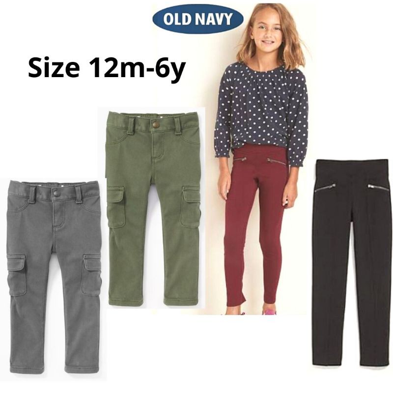  MNC CELANA  PANJANG  JEGGING CARGO ANAK  PEREMPUAN  OLD NAVY 