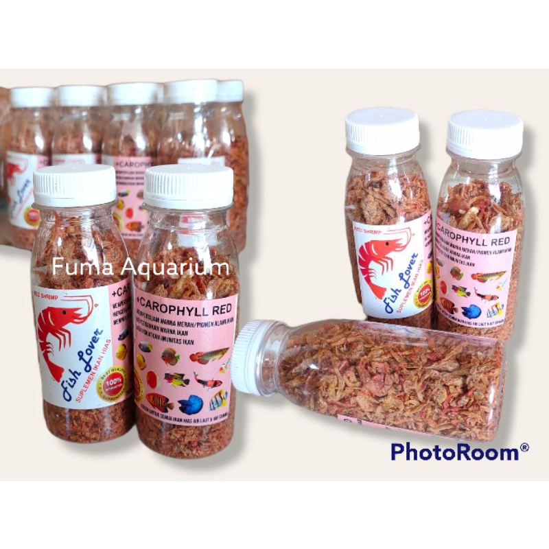 Fish Lover Red Shrimp+Carophyll Red Kemasan 20gr Udang Kering Super Pakan Ikan Makanan Ikan Hias