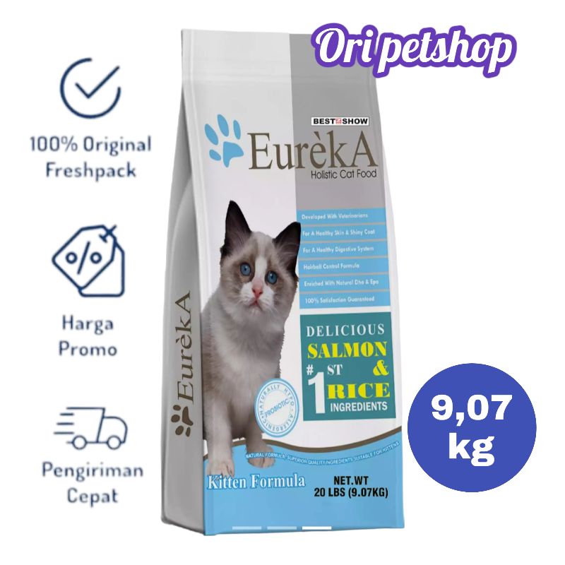 Grab/Gojek Eureka Kitten 9,07kg Makanan Anak Kucing