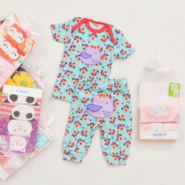 LKP045 Girl CARTER'S Size 3-24bln Isi 2 Set Atasan Pendek+Celana Panjang IDR 90.000.jpg