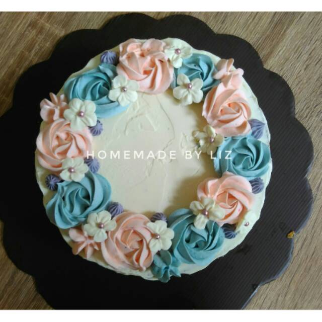 

CIKARANG Kue Ulang Tahun Flower buttercream uk 18cm