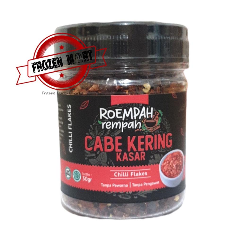 ROEMPAH REMPAH Cabe Kering Kasar / Remah Cabai / Chilli Flakes 30Gr