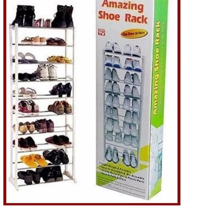 V 28 Rak Sepatu Susun Amazing Rack Shoes Interior Minimalis Tempat Simpan Organiser Sebaguna Jilbab Shopee Indonesia