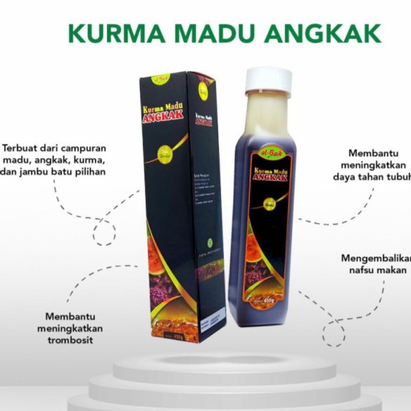 AL BAIK Madu Kurma Angkak 450 Gram / Mengobati Sakit DBD ( Demam Berdarah ) Kemasan Baru