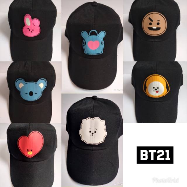 Topi BT21 caracter snapback bts kpop bt21
