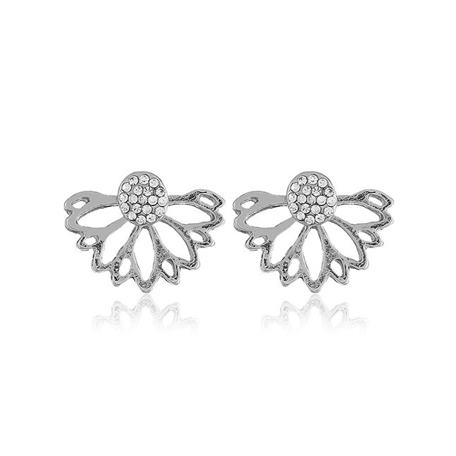 LRC Anting Tusuk Fashion Openwork Lotus Stud Earrings F5843X