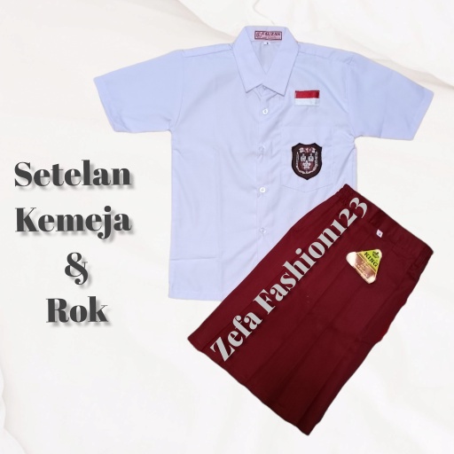 Seragam SD Merah Putih Baju Pendek Rok Pendek Lengkap SD