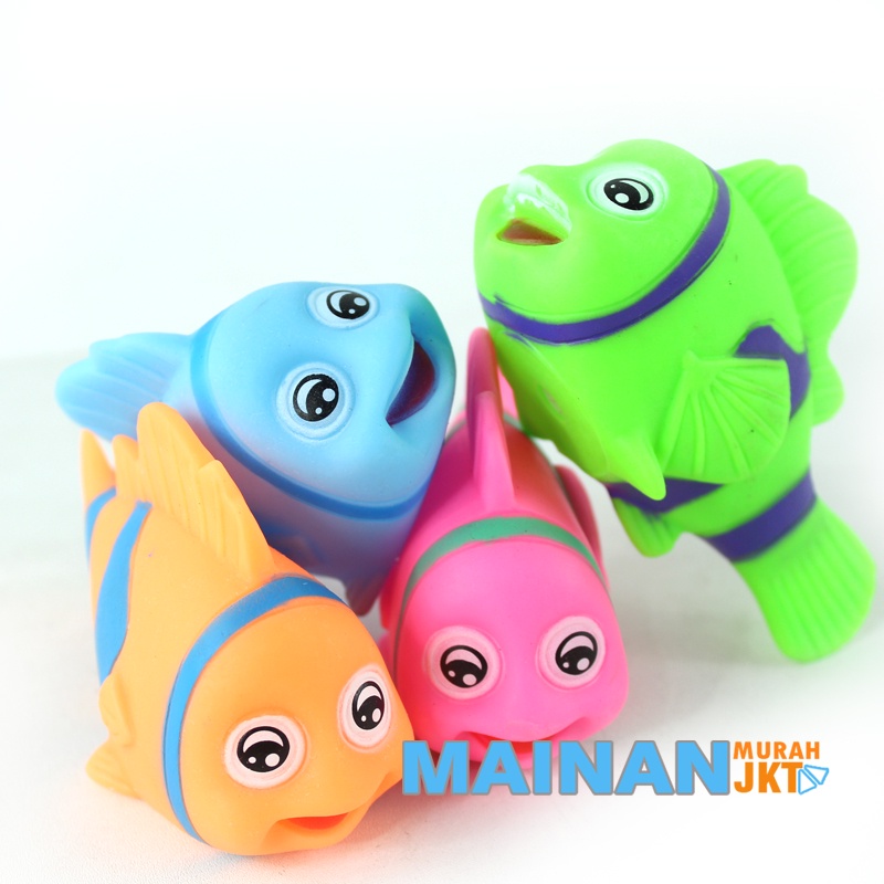 MAINANKEI MAINAN ANAK MURAH MAINAN IKAN NEMO KARET CIT CIT B797 MAINAN IKAN NEMO ISI 4 HAPPY PLAY ANIMALS