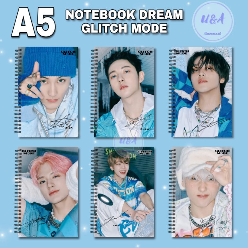 

[COD] NOTEBOOK A5 NCT DREAM GLITCH MODE Blue Buku Jaemin Jeno Mark