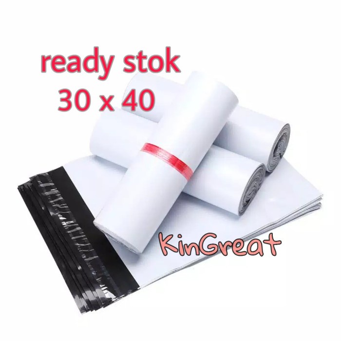 

MENYURAT-SURAT- 30 X 40 POLYMAILER HITAM -100PC / POLYBAG ONLINE SHOP/AMPLOP PLASTIK - PUTIH, 17X30